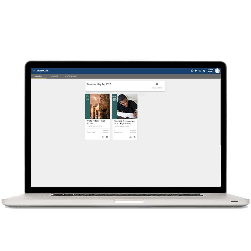 Virtual Seat for HS World History and Literature